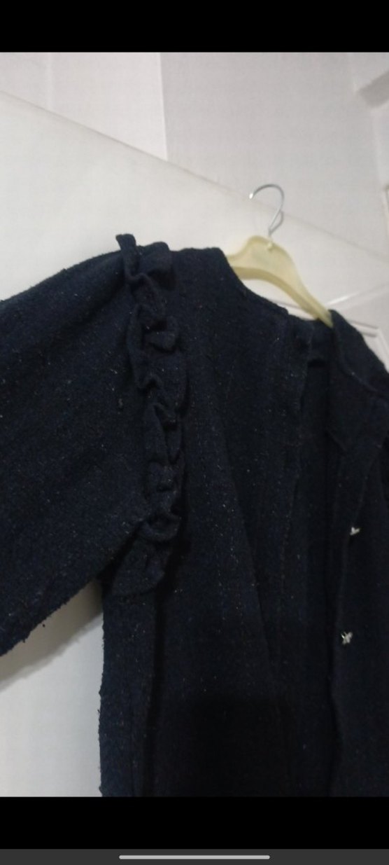 Düğmeli Siyah  Ceket - Görsel 3