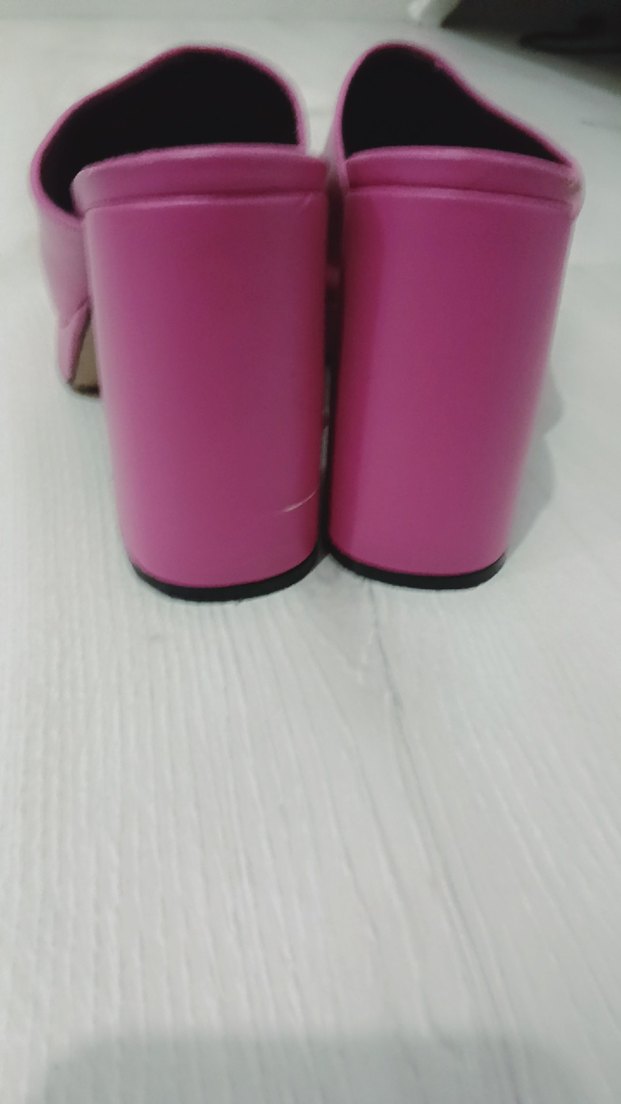 Pembe Platform Topuklu Kadın Terlik - Görsel 3