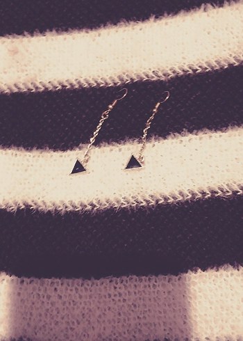 El Yapımı Atın Renkli Minimalist Zincir Küpeler - Görsel 2