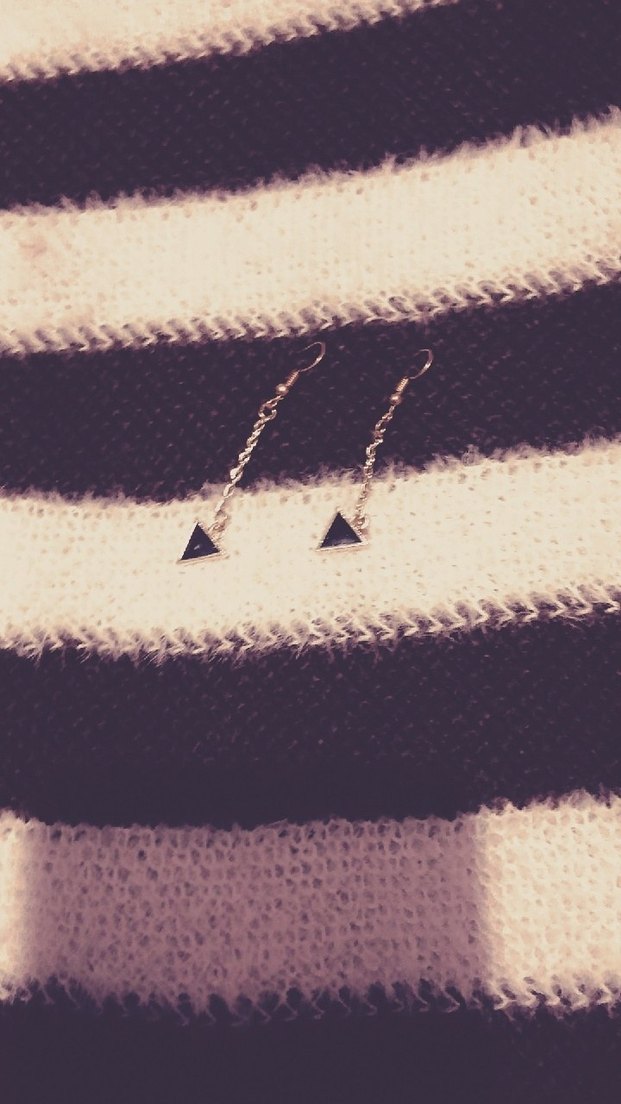 El Yapımı Atın Renkli Minimalist Zincir Küpeler - Görsel 2