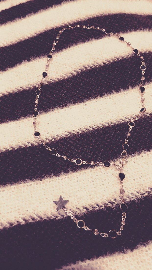 El Yapımı Uzun Zincir Detaylı Yıldızlı Kadın Kolye - Görsel 3