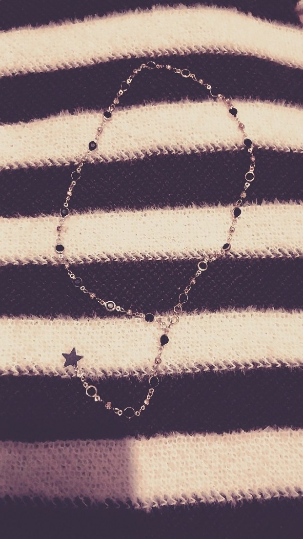 El Yapımı Uzun Zincir Detaylı Yıldızlı Kadın Kolye - Görsel 2