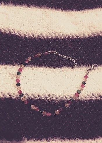 El Yapımı Kadın Boncuk Kolye/Bileklik - Görsel 8