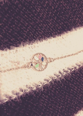 El Yapımı Ağaç desenli Nakışlı Çok Renkli Kadın El Zinciri - Görsel 2