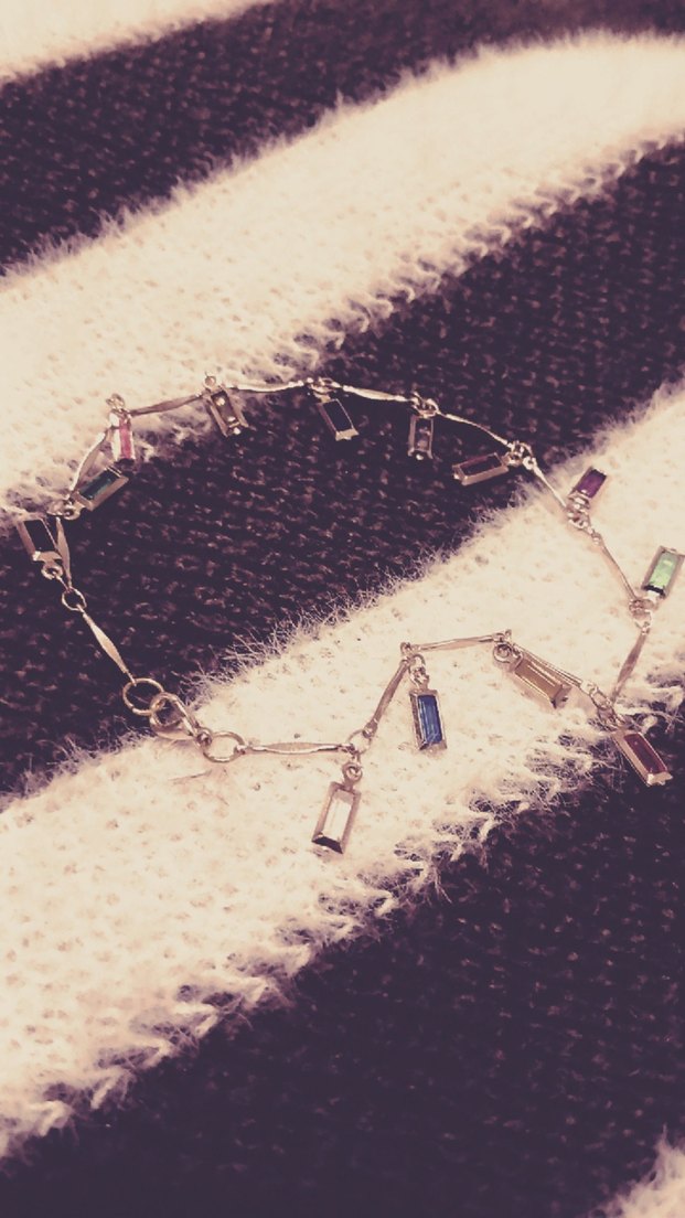 El Yapımı Renkli Zincir Detaylı Kadın Bileklik - Görsel 2