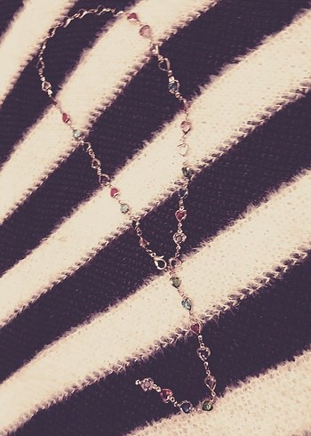 El Yapımı Uzun Çok Renkli Boncuklu Bohem Kolye - Görsel 2