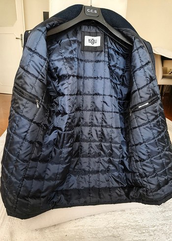 Düğmeli Gri Erkek Midi Mont kiğılı - Görsel 3