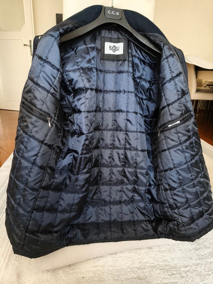 Düğmeli Gri Erkek Midi Mont kiğılı - Görsel 3