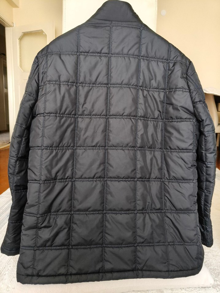 Düğmeli Gri Erkek Midi Mont kiğılı - Görsel 2