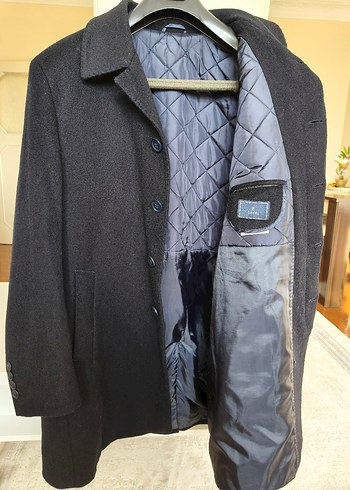 Düğmeli Lacivert Erkek Midi Kaban hatemoğlu 3XL - Görsel 2