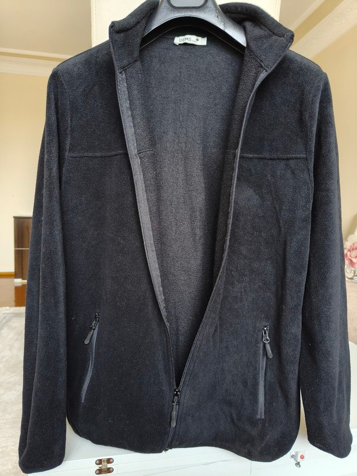 Siyah Fermuarlı Erkek Polar çeker boy76 En58cm - Görsel 2