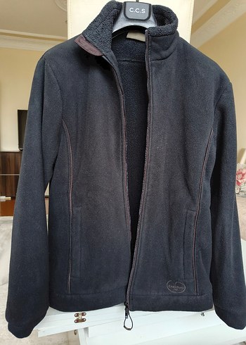 Siyah Fermuarlı Yüksek Yakalı Erkek Polar - Görsel 2