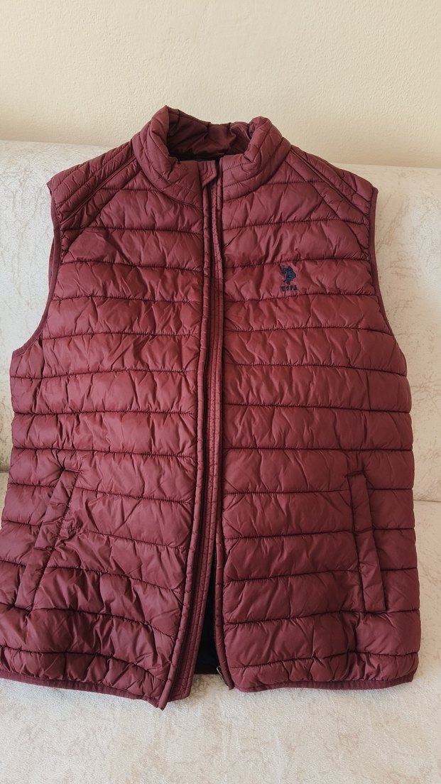 Bordo Fermuarlı Erkek Şişme Yelek - Görsel 4