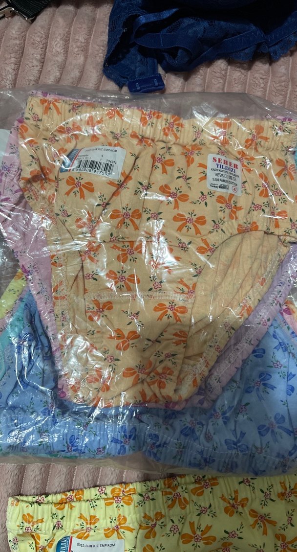 Çiçek Desenli Bohem Midi çocuk kilot 6 adet  - Görsel 2