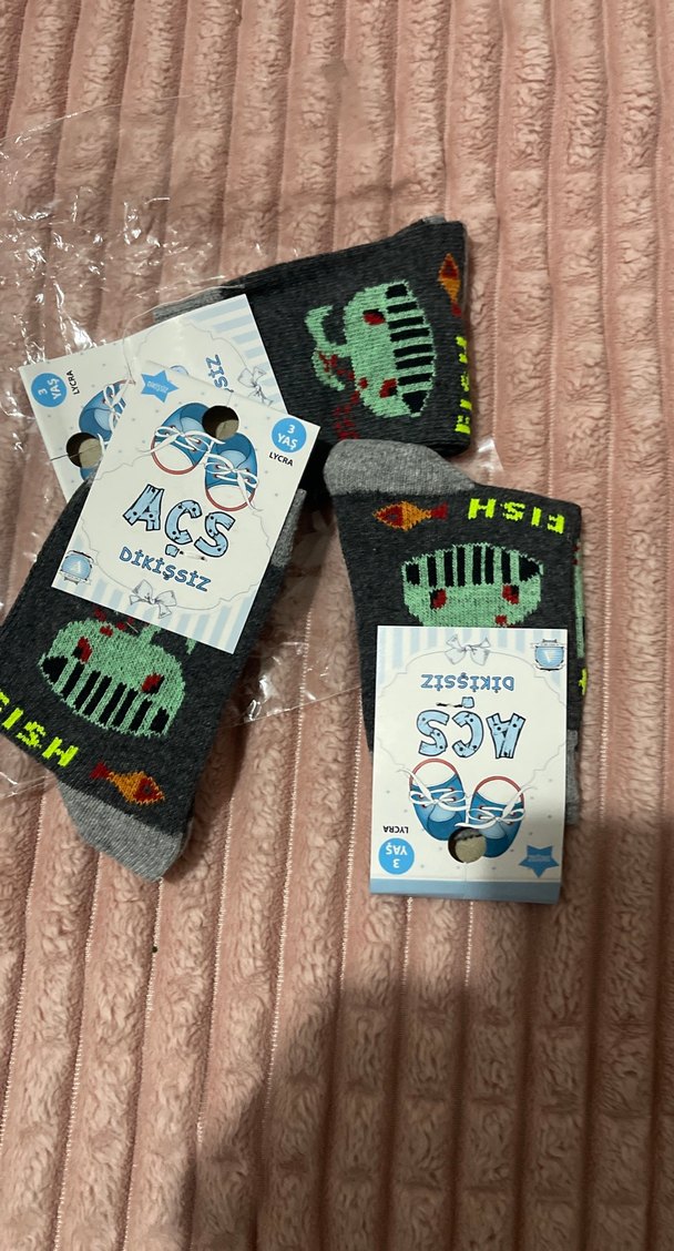 Erkek Çocuk Baskılı Çok Renkli Çorap - Görsel 2