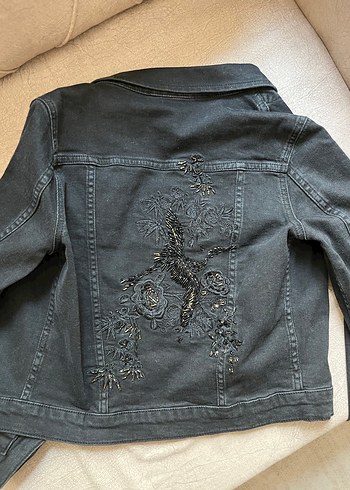 Adil ışık siyah kot ceket - Görsel 3