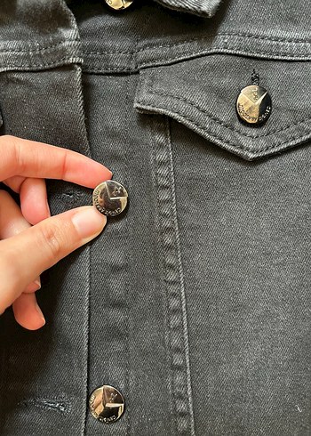 Adil ışık siyah kot ceket - Görsel 4