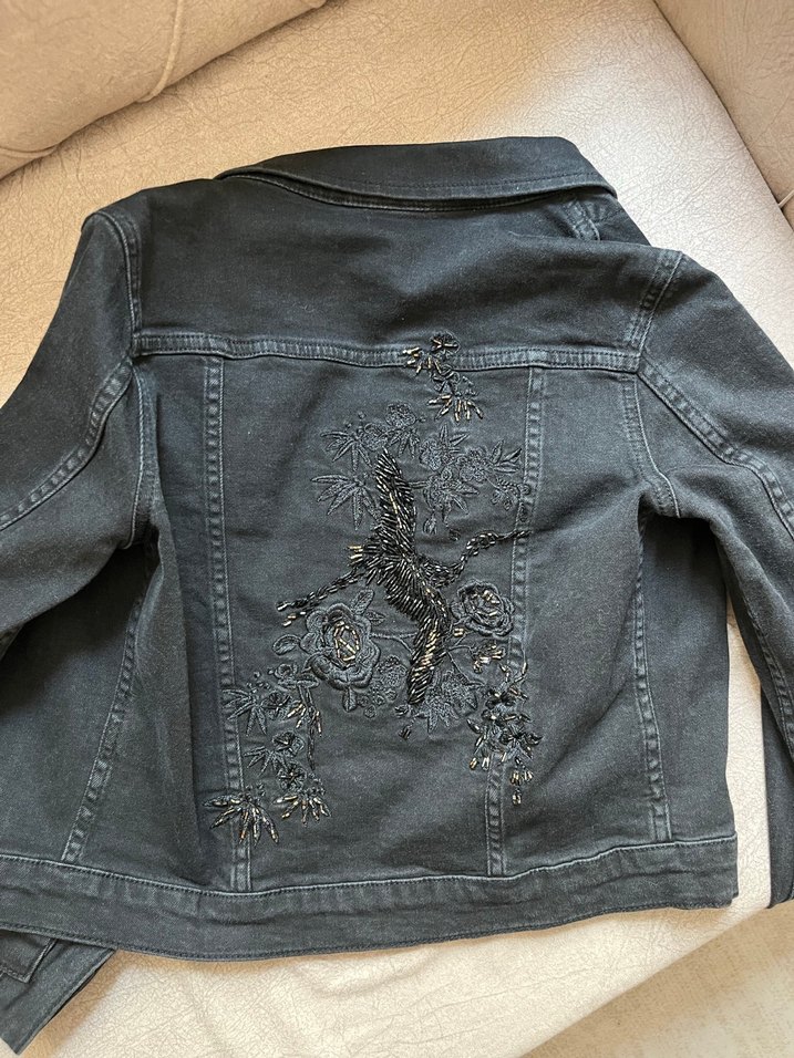 Adil ışık siyah kot ceket - Görsel 3