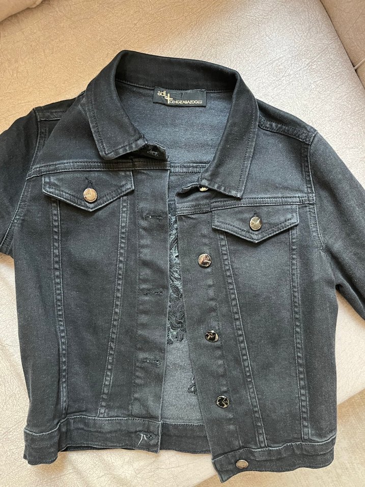 Adil ışık siyah kot ceket - Görsel 2