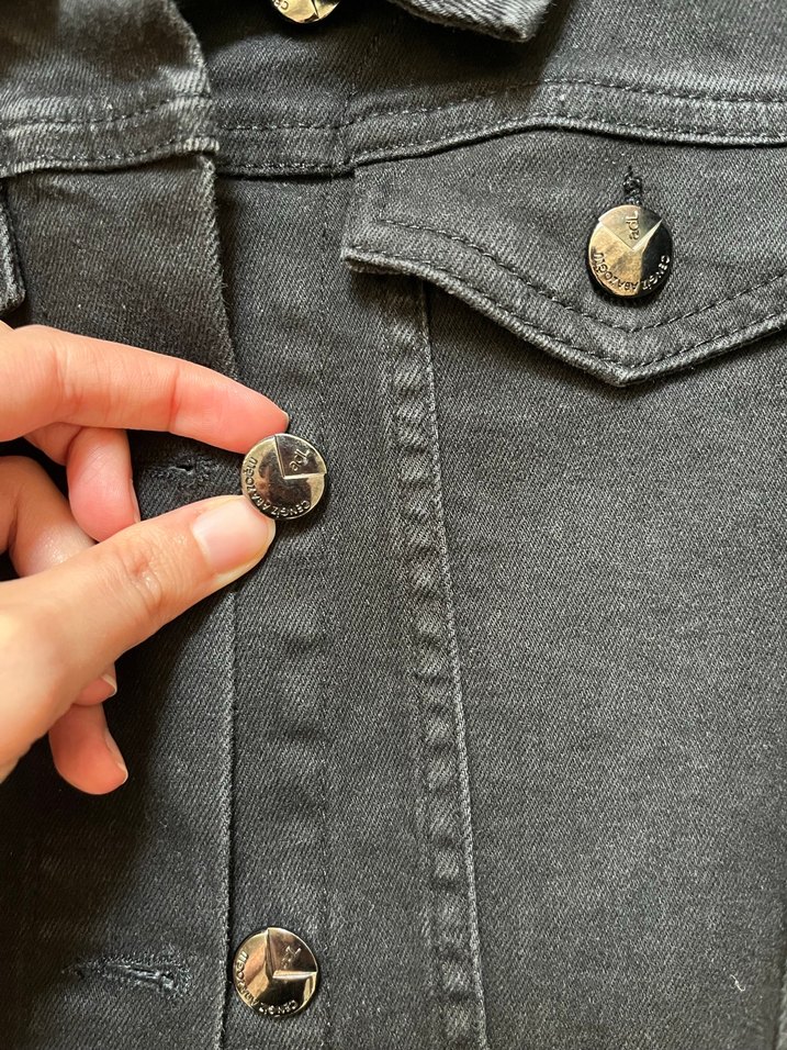 Adil ışık siyah kot ceket - Görsel 4