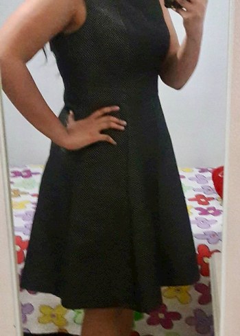 Siyah V Yaka Midi Abiye - Görsel 2