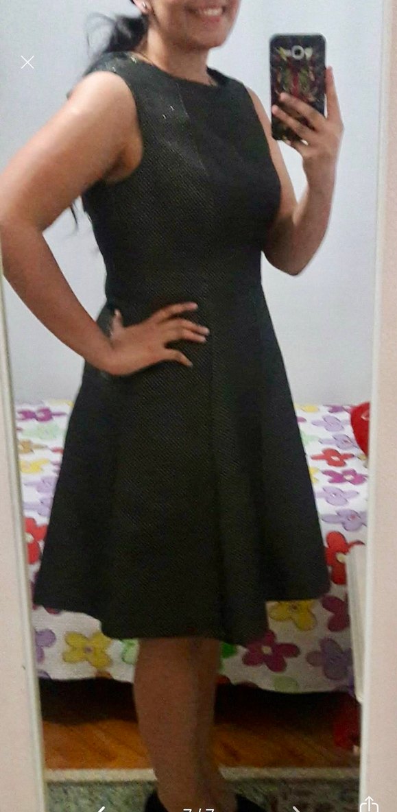 Siyah V Yaka Midi Abiye - Görsel 2