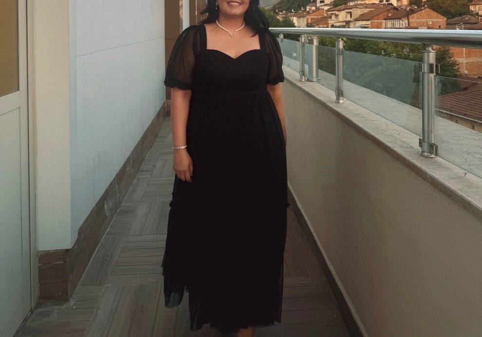 Siyah Uzun Romantik Elbise Abiye - Görsel 3