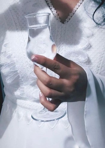 Modern Klasik V Yaka Beyaz Midi Gelinlik - Görsel 5