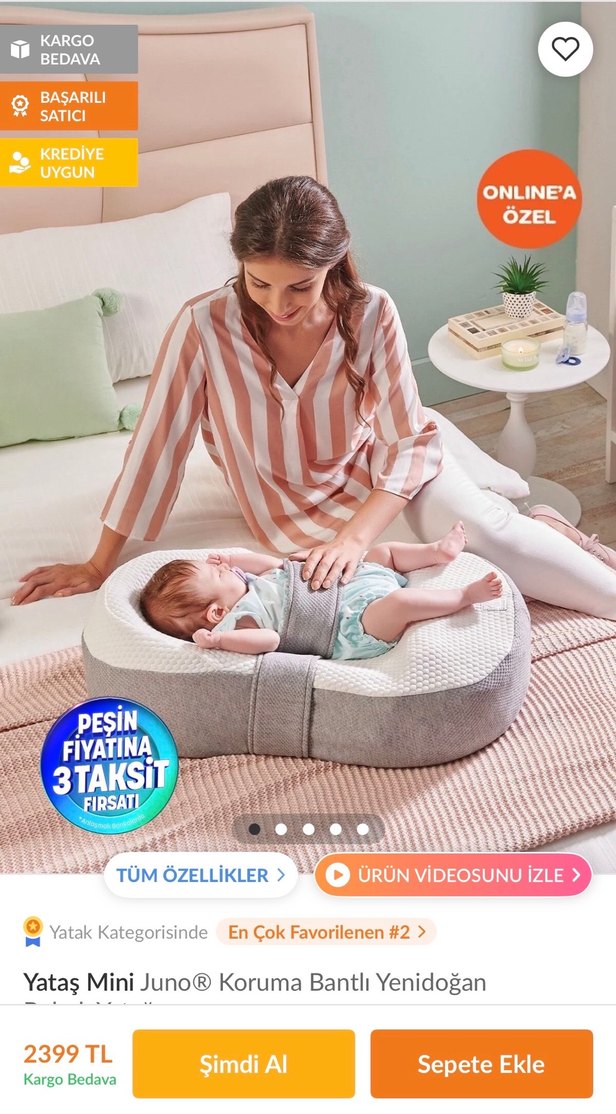 Yataş Mini Juno  Bebek Yatağı - Görsel 3