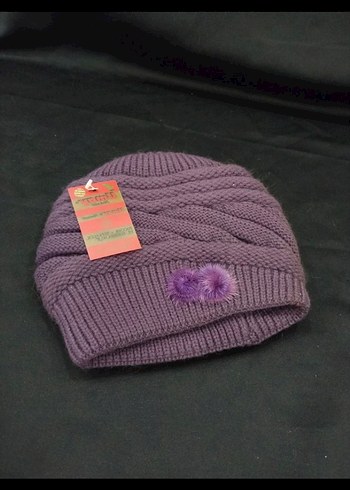 Mor Örgü Kadın Bere - Görsel 3