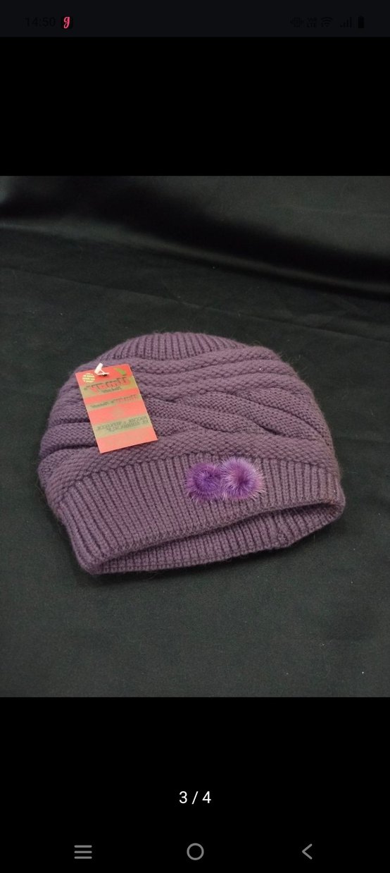 Mor Örgü Kadın Bere - Görsel 3