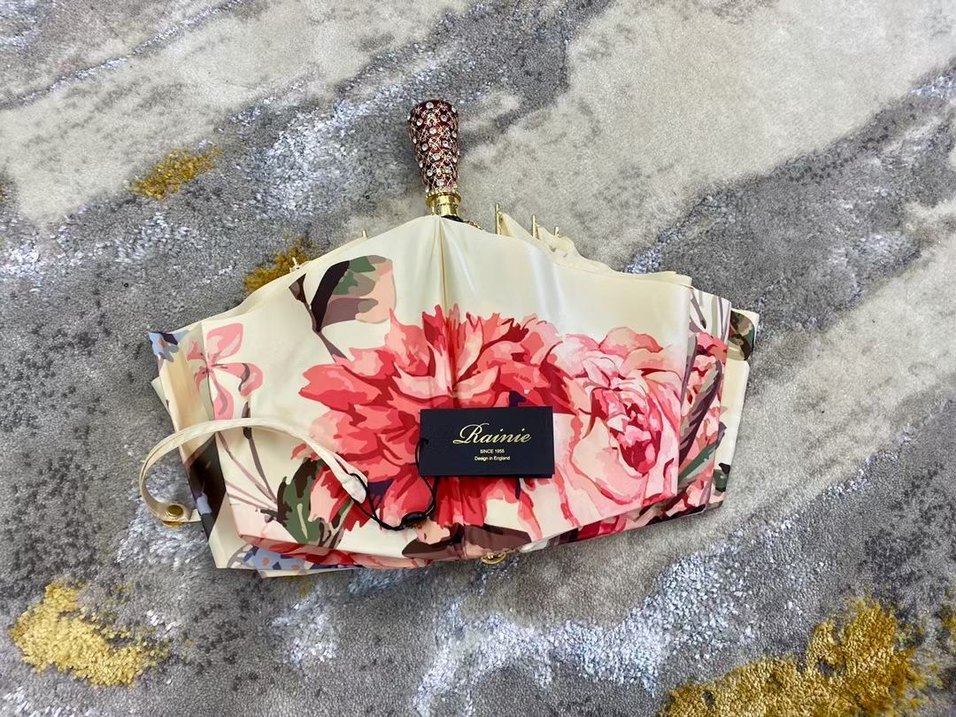 Bordo Payetli Parisian Kadın Şemsiye - Görsel 4