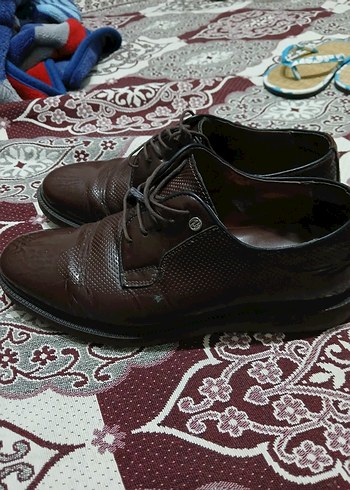 Kahverengi Deri Yılan Desenli Erkek Klasik Ayakkabı - Görsel 2