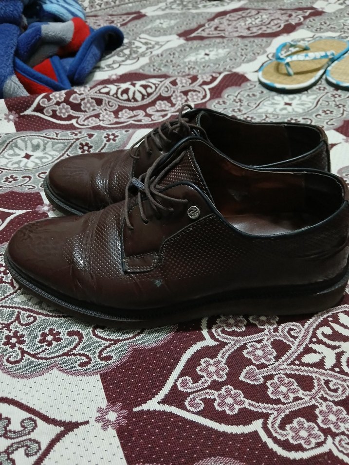 Kahverengi Deri Yılan Desenli Erkek Klasik Ayakkabı - Görsel 2