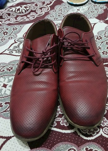 Bordo Deri Erkek Klasik Ayakkabı - Görsel 5