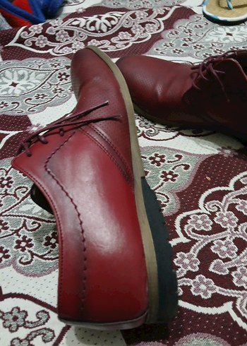 Bordo Deri Erkek Klasik Ayakkabı - Görsel 2