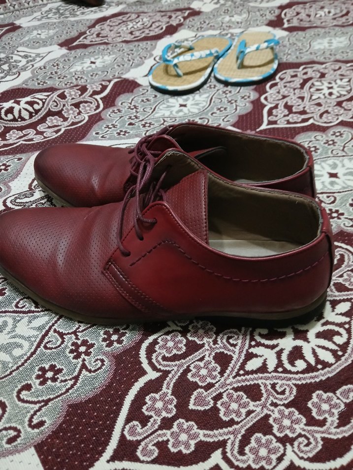 Bordo Deri Erkek Klasik Ayakkabı - Görsel 3