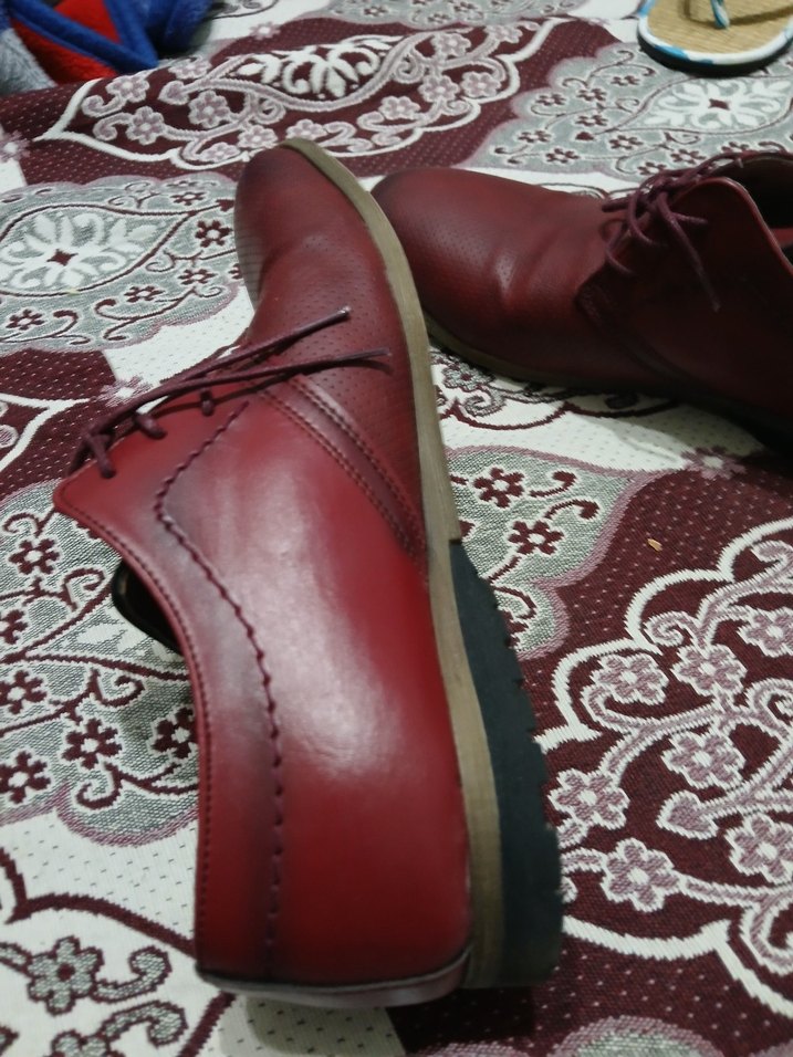 Bordo Deri Erkek Klasik Ayakkabı - Görsel 2