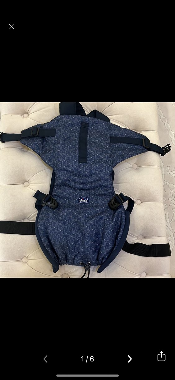 Chicco Bebek Taşıyıcı Mavi Gri Desenli - Görsel 4