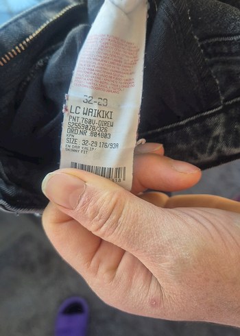 Gri Düğmeli Erkek Denim Pantolon - Görsel 3