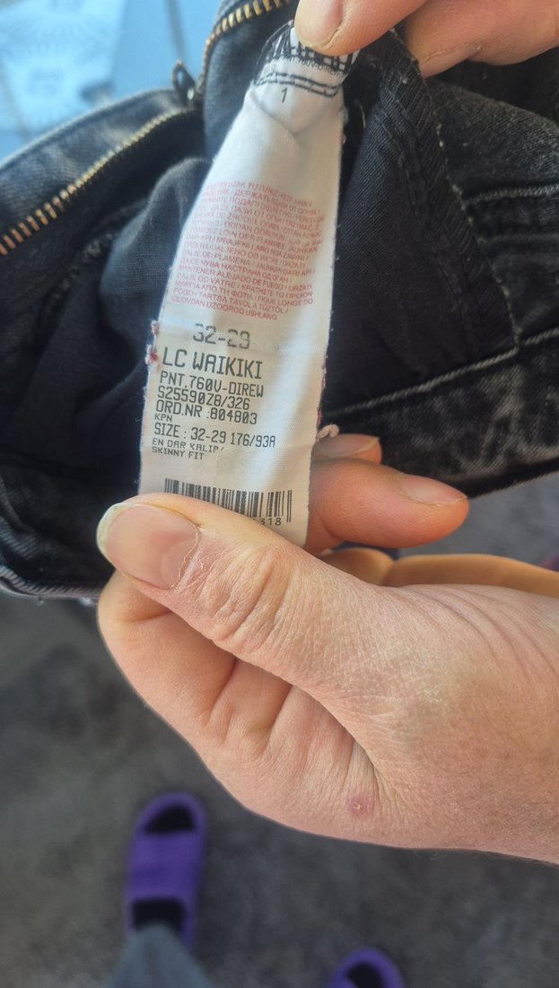 Gri Düğmeli Erkek Denim Pantolon - Görsel 3