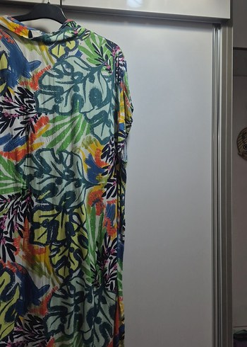 Renkli Batik Desenli Uzun Bohem Elbise - Görsel 2