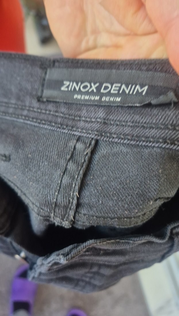 Gri Düğmeli Erkek Denim Pantolon - Görsel 3