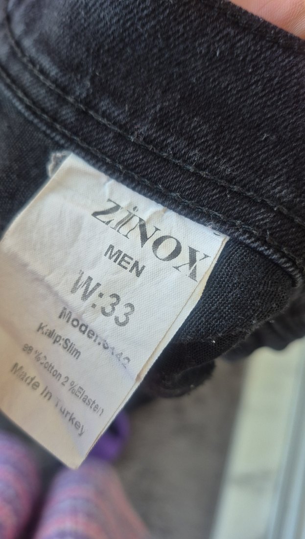 Gri Düğmeli Erkek Denim Pantolon - Görsel 4