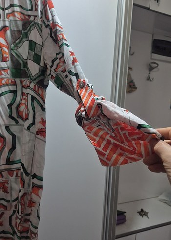 Bohem Çok Renkli Uzun Piliseli Elbise - Görsel 2