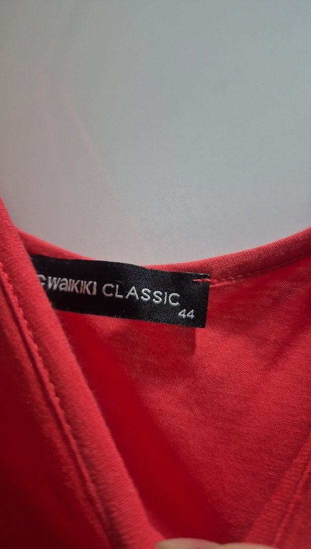 Kırmızı V Yaka Uzun Bohem Elbise - Görsel 3