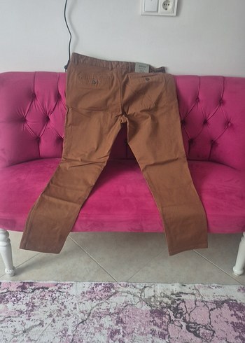 Kemerli Kahverengi Erkek Süet Pantolon - Görsel 4