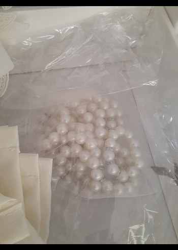 İşlemeli Beyaz Masa Örtüsü - Görsel 4