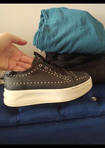 Siyah Platform Kadın Spor Ayakkabı - Görsel 4