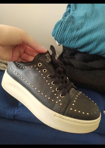 Siyah Platform Kadın Spor Ayakkabı - Görsel 5